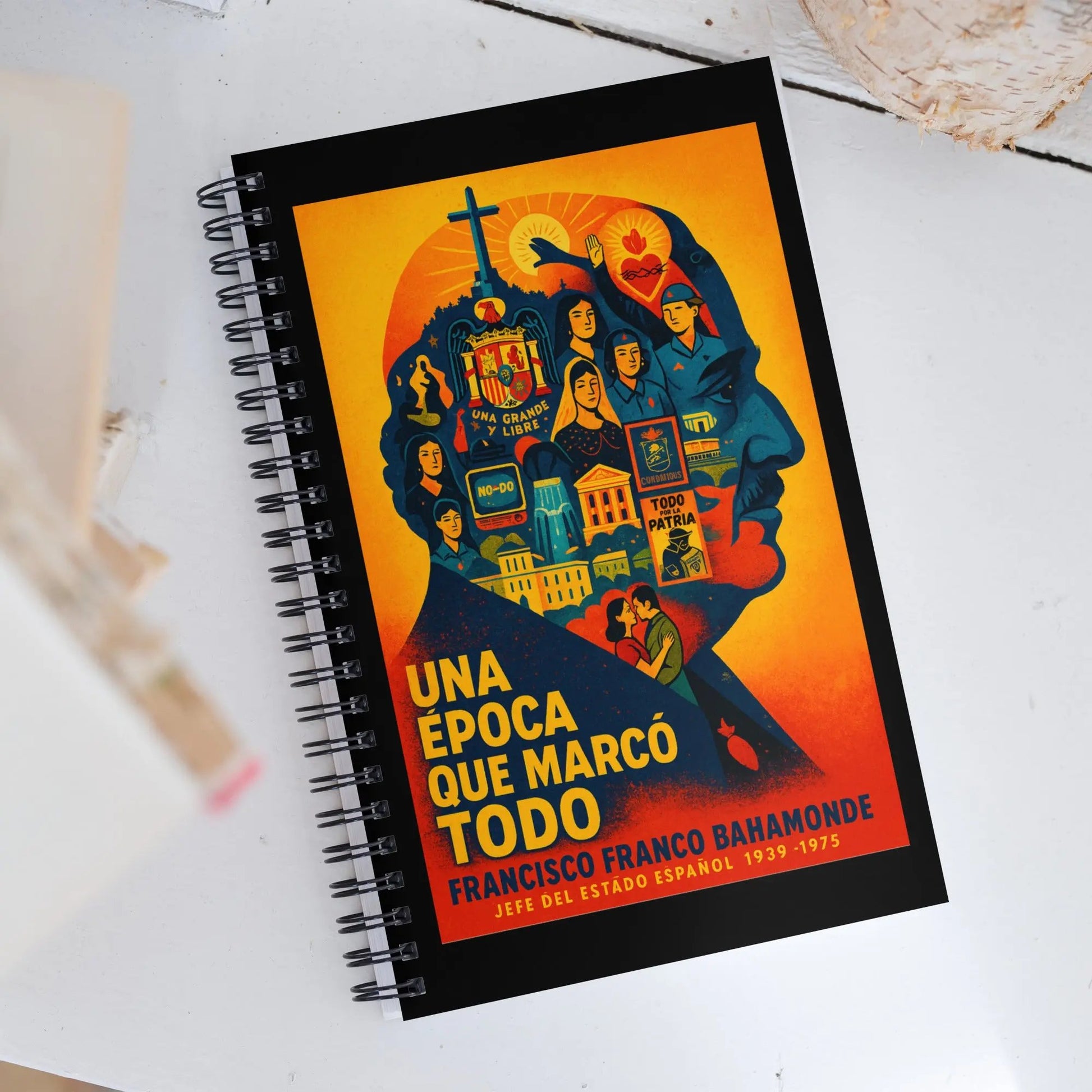 Comprar Libreta de notas con espiral "Franco - Una época que marcó todo" La Flamenca de Borgoña Bandera España