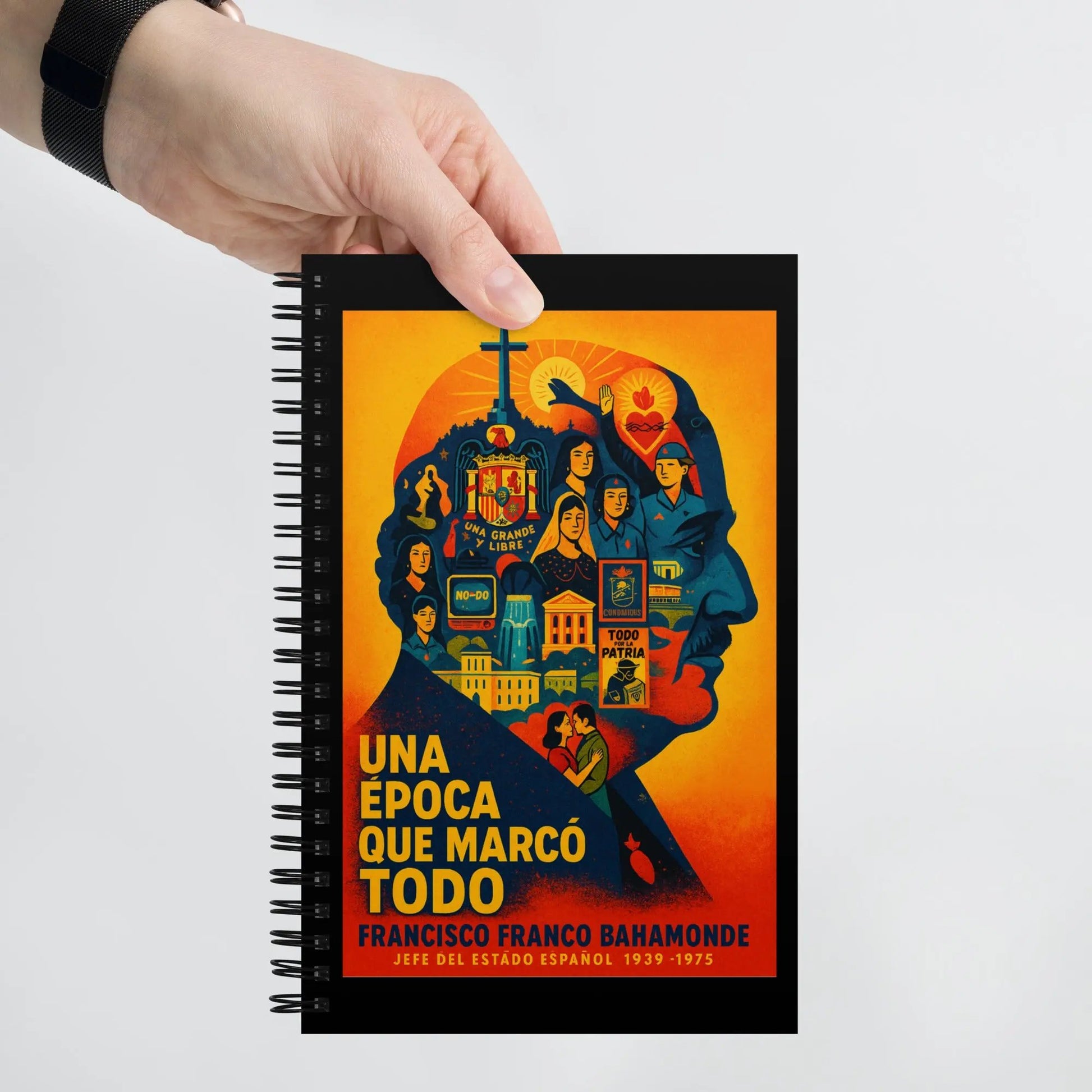 Comprar Libreta de notas con espiral "Franco - Una época que marcó todo" La Flamenca de Borgoña Bandera España