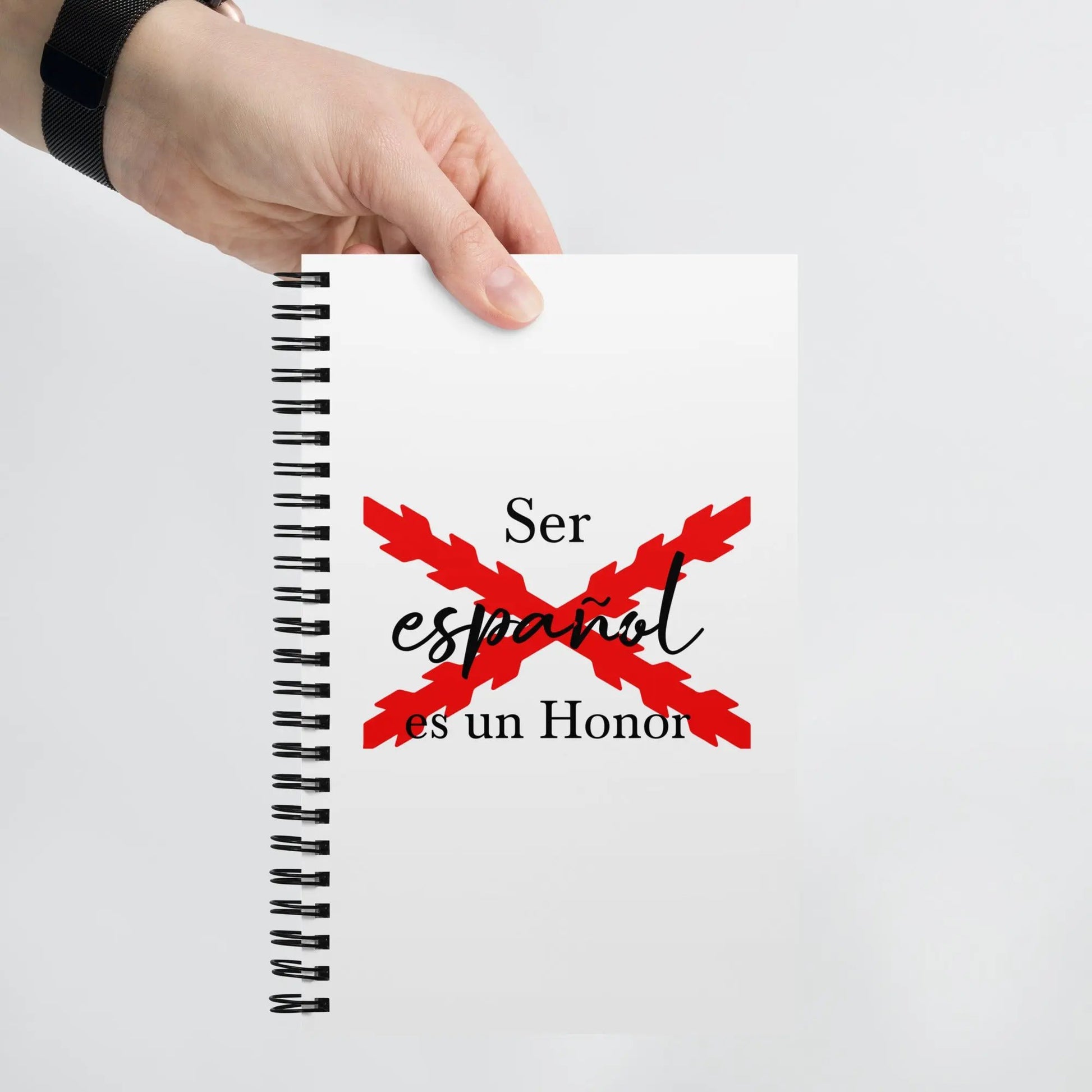 Comprar Libreta de notas con espiral "Ser español es un Honor" La Flamenca de Borgoña Bandera España