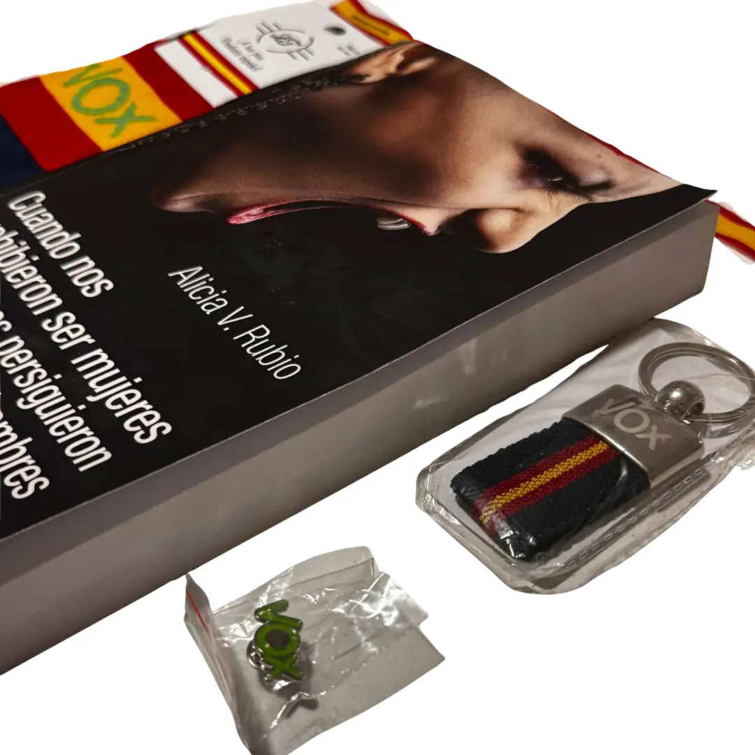 Comprar Libro Alicia Rubio "Cuando nos prohibieron ser mujeres y os persiguieron por ser hombres" + Lote La Flamenca de Borgoña Bandera España