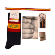 Comprar Libro Santiago Abascal VOX "Secesión y Exclusión en el País Vasco" + Lote VOX La Flamenca de Borgoña Bandera España