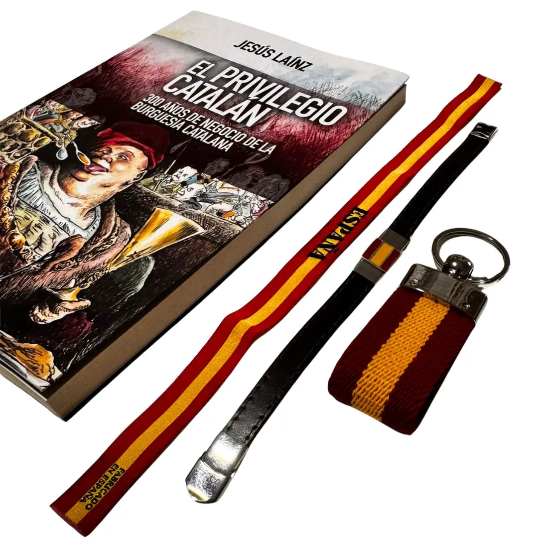 Comprar Libro "El privilegio catalán" de Jesús Laínz + Lote patriota La Flamenca de Borgoña Bandera España