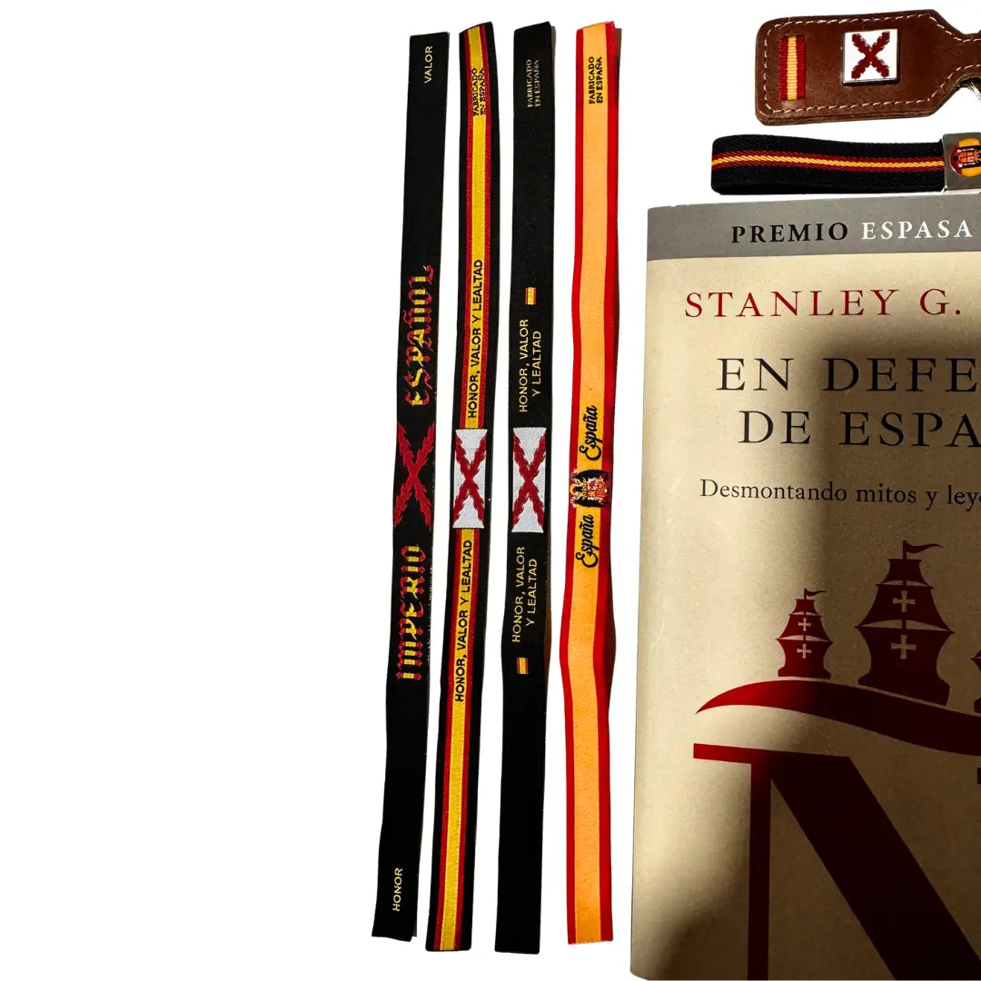 Comprar Libro "En Defenda de España" de Stanley G. Payne + Lote Cruz Borgoña y Águila de San Juan La Flamenca de Borgoña Bandera España