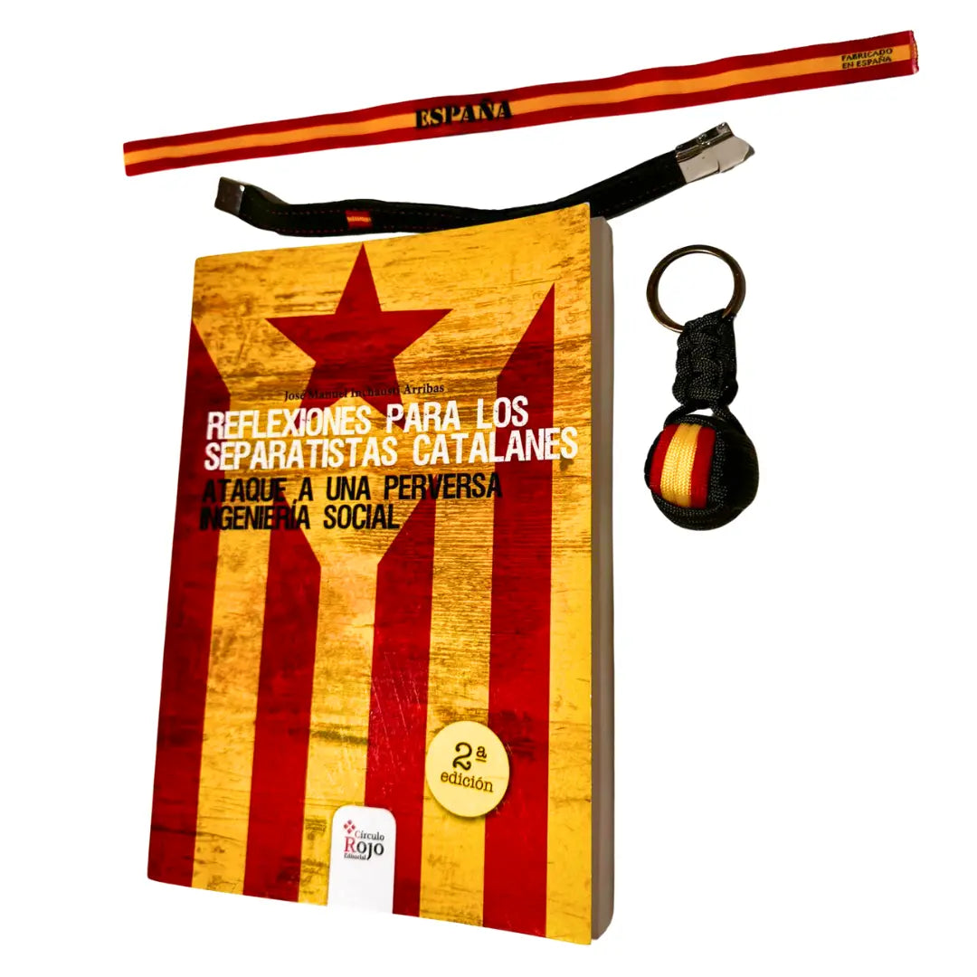 Comprar Libro "Reflexiones para los separatistas catalanes" de José Manuel Inchausti + Lote Patriota La Flamenca de Borgoña Bandera España