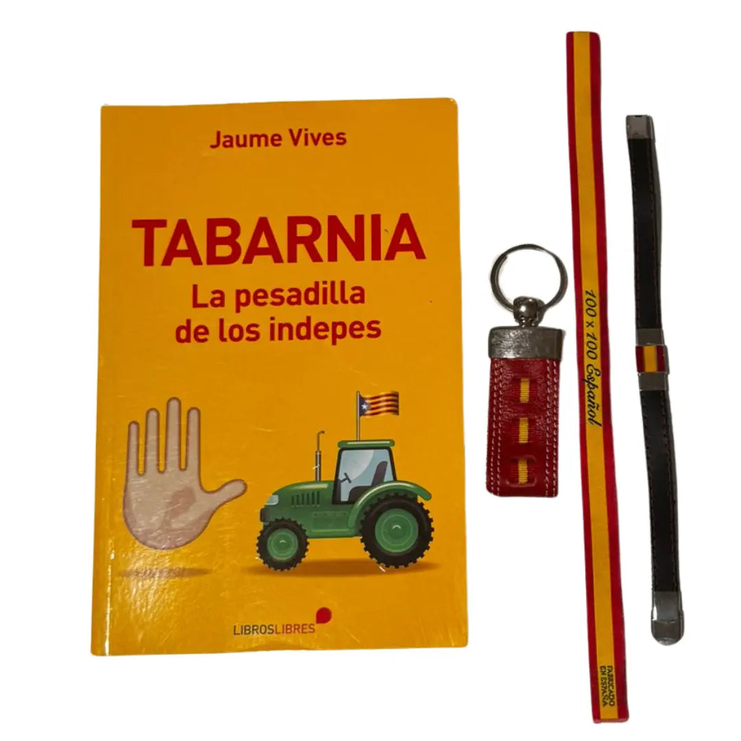 Comprar Libro "Tabarnia La Pesadilla de los Indepes" por Jaume Vives + Lote Patriota La Flamenca de Borgoña Bandera España