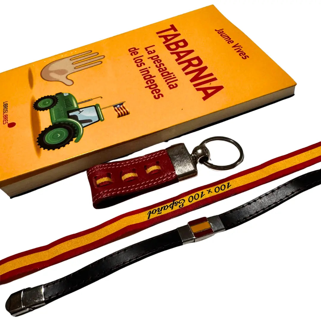 Comprar Libro "Tabarnia La Pesadilla de los Indepes" por Jaume Vives + Lote Patriota La Flamenca de Borgoña Bandera España