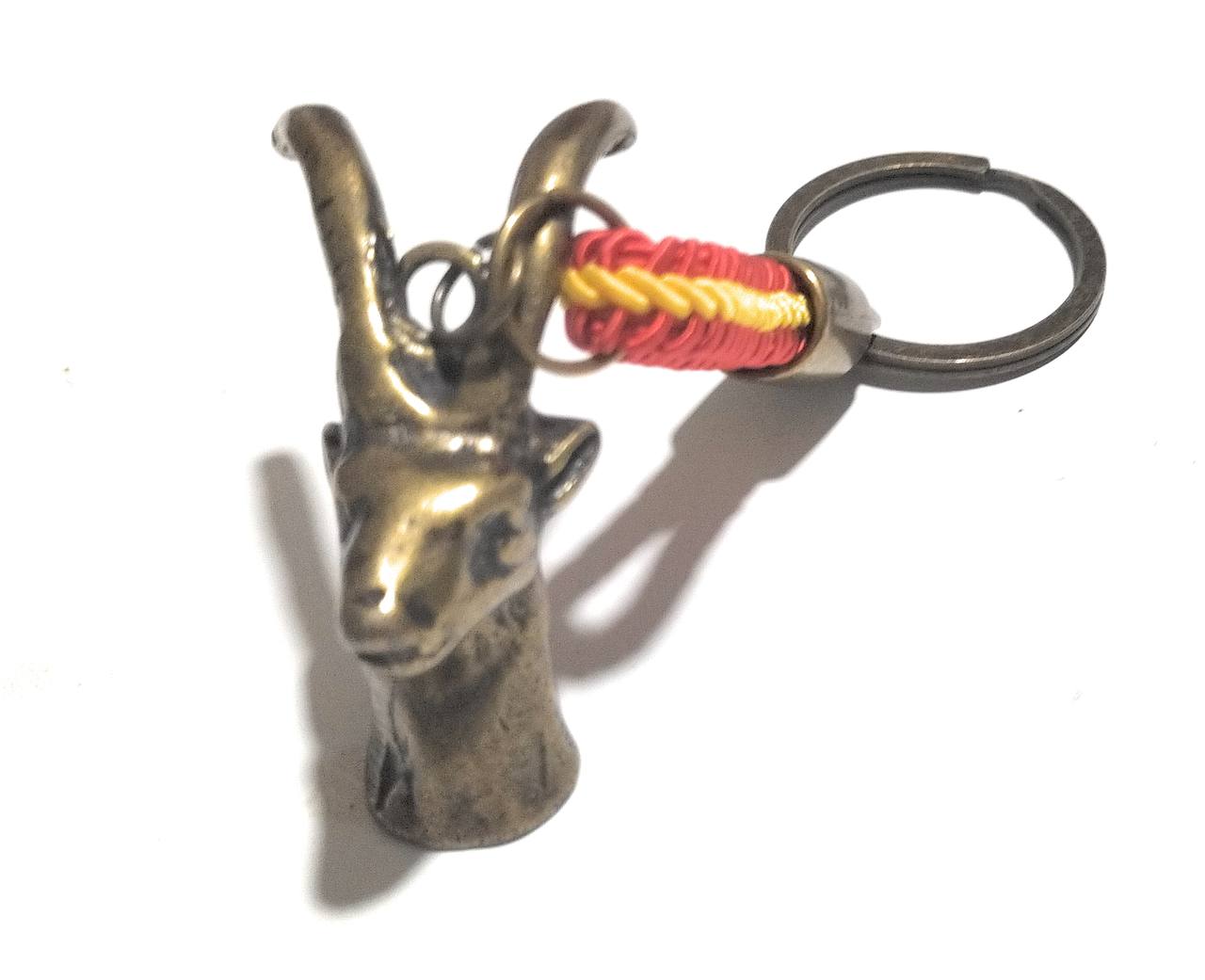 Comprar Llavero Cabra montesa bronce cuerda trenzada Bandera España La Flamenca de Borgoña, Bandera de España, Cruz de Borgoña, Patricia Muñoz, VOX, Santiago Abascal