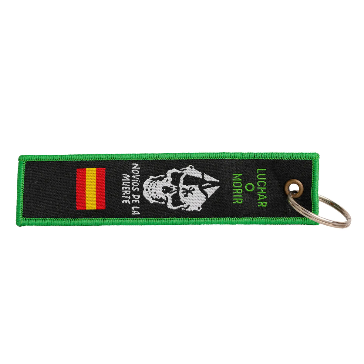 Comprar Llavero Cristo de la Buena Muerte de la Legión Española <<Luchar o Morir>> Novios de la Muerte La Flamenca de Borgoña Bandera España