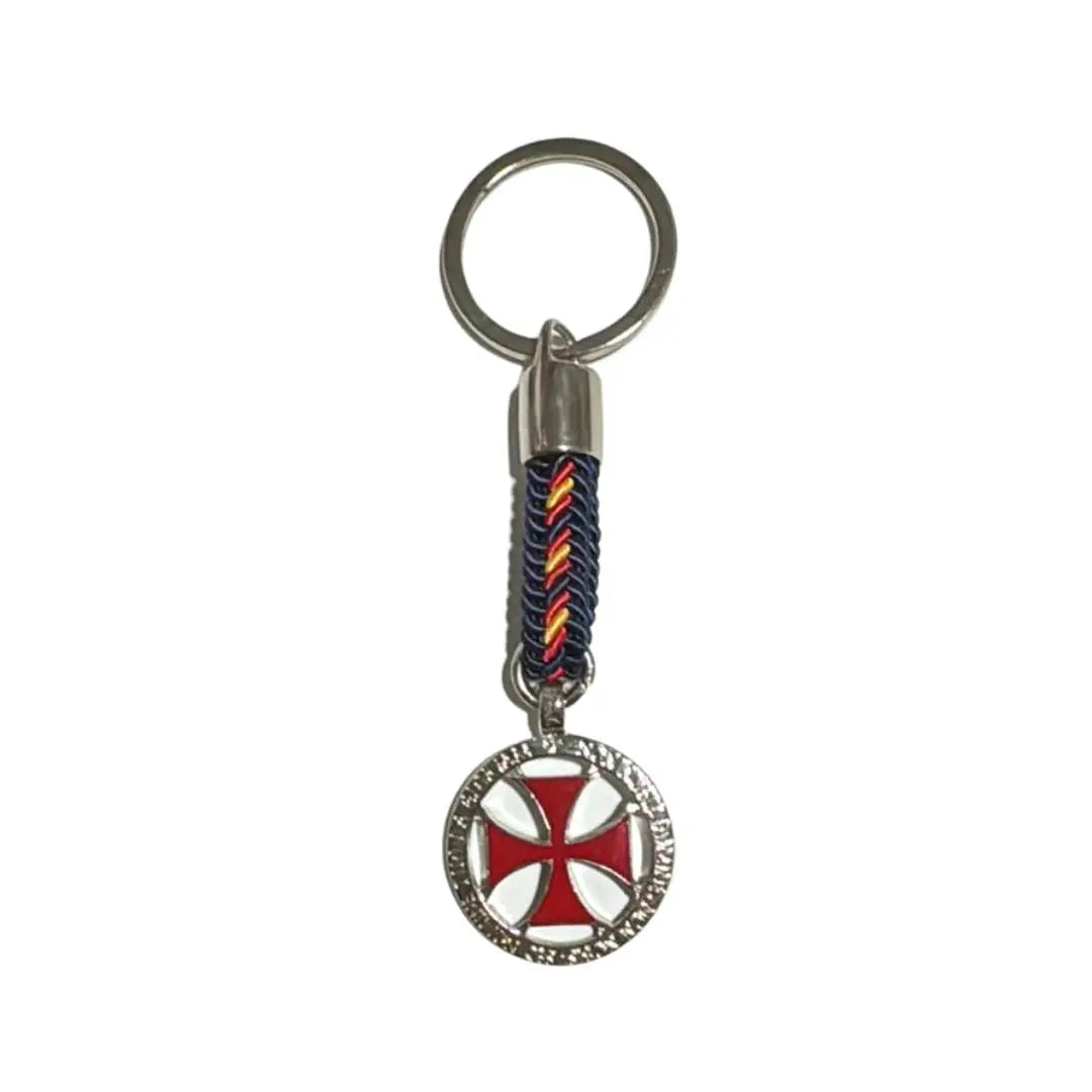 Comprar Llavero Cruz Paté Roja Templaria con Bandera España La Flamenca de Borgoña, Bandera de España, Cruz de Borgoña, Patricia Muñoz, VOX, Santiago Abascal