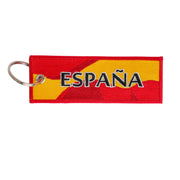 Comprar Llavero ESPAÑA con escudo 11,5 x 4 cm La Flamenca de Borgoña Bandera España