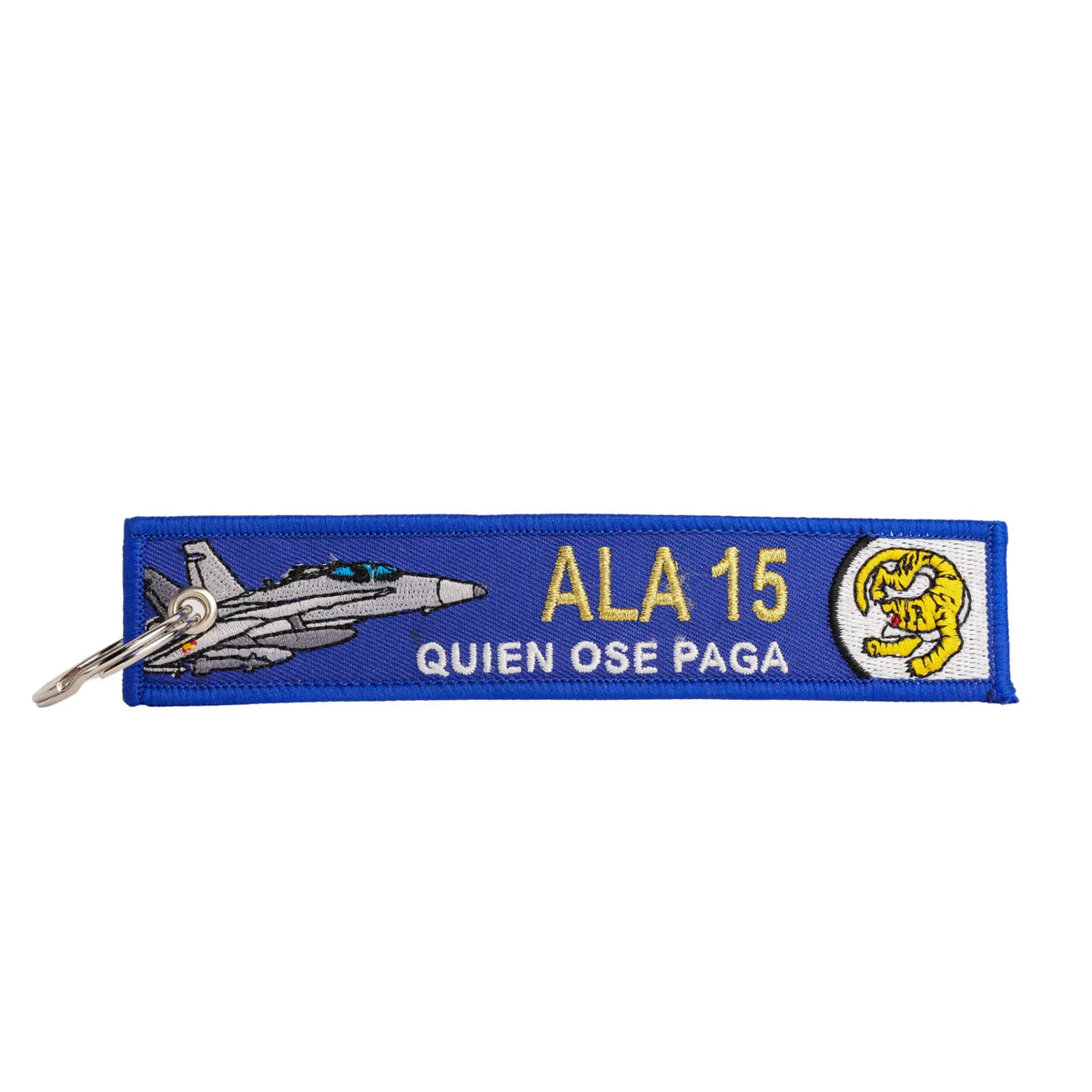 Comprar Llavero Ejército del Aire Ala 15 <<Quien ose paga>> 14,5 cm La Flamenca de Borgoña Bandera España