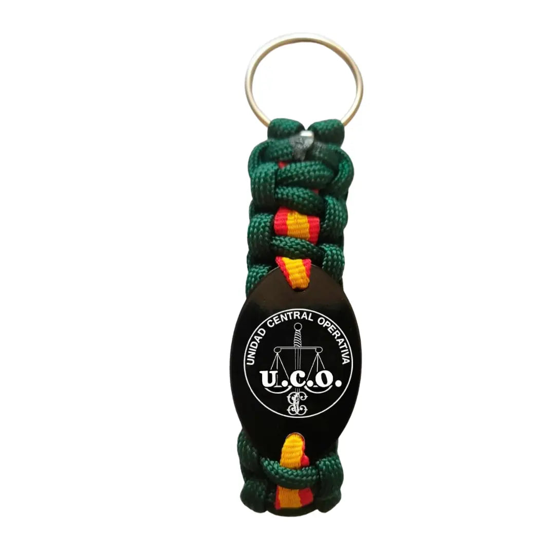 Comprar Llavero Guardia Civil UCO paracord verde La Flamenca de Borgoña Bandera España