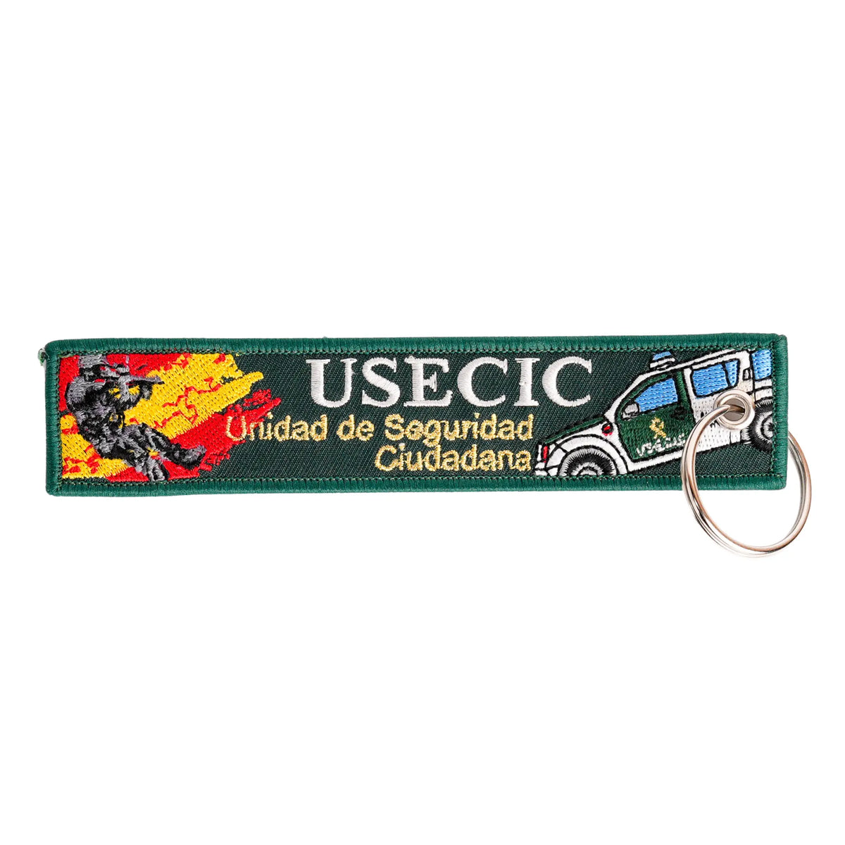 Comprar Llavero Guardia Civil USECIC Unidad de Seguridad Ciudadana 14,5 cm La Flamenca de Borgoña Bandera España