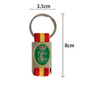 Comprar Llavero Metálico y Cinta Bandera de España Guardia Civil Emblema Histórico 8 x 3,5 cm La Flamenca de Borgoña Bandera España