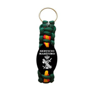 Llavero Guardia Civil Servicio Marítimo paracord verde