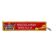 Comprar Llavero Regulares de Melilla 52 - 14,5 x 3 cm La Flamenca de Borgoña Bandera España