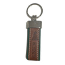 Comprar Llavero Virgen de la Cabeza morenita lona verde y piel La Flamenca de Borgoña, Bandera de España, Cruz de Borgoña, Patricia Muñoz, VOX, Santiago Abascal