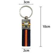 Comprar Llavero de Cinta Azul Marino BRIPAC Brigada Paracaidista 10 x 2 cm La Flamenca de Borgoña Bandera España