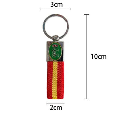 Comprar Llavero de Cinta Bandera de España Guardia Civil Emblema Histórico 10 x 2 cm La Flamenca de Borgoña Bandera España