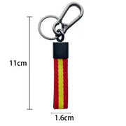 Comprar Llavero de Cinta Bandera de España con Mosquetón 11 x 1,6 cm La Flamenca de Borgoña Bandera España