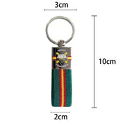 Comprar Llavero de Cinta Verde BRIPAC Brigada Paracaidista 10 x 2 cm La Flamenca de Borgoña Bandera España