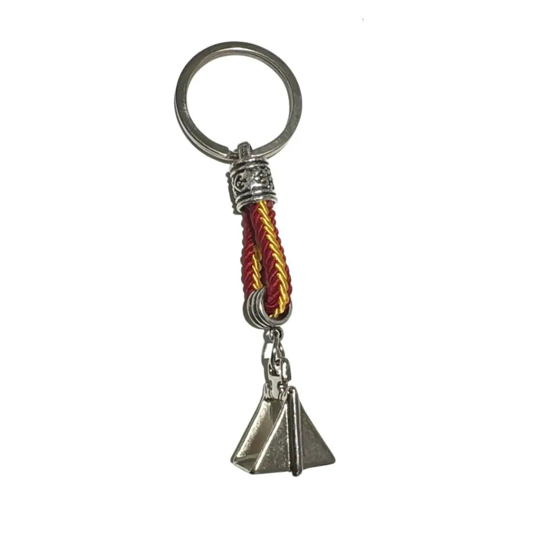 Comprar Llavero estribo Caballo bandera España plateado con grabado Bandera España La Flamenca de Borgoña Patricia Muñoz VOX