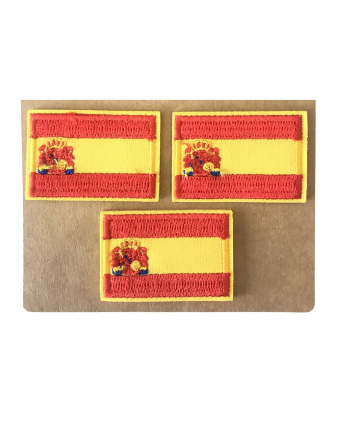Comprar Lote 3 Parche Bordado termoadhesivo Bandera España 3.8x2.4 cm La Flamenca de Borgoña Bandera España