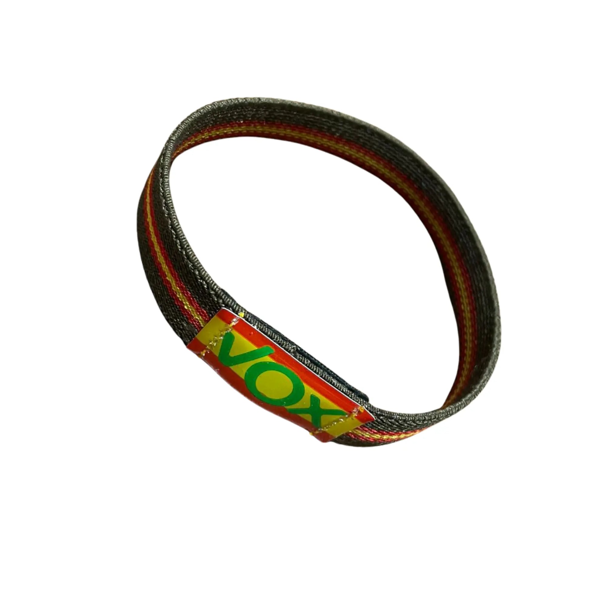 Comprar Lote VOX pulsera elástica y llavero Táctico La Flamenca de Borgoña Bandera España