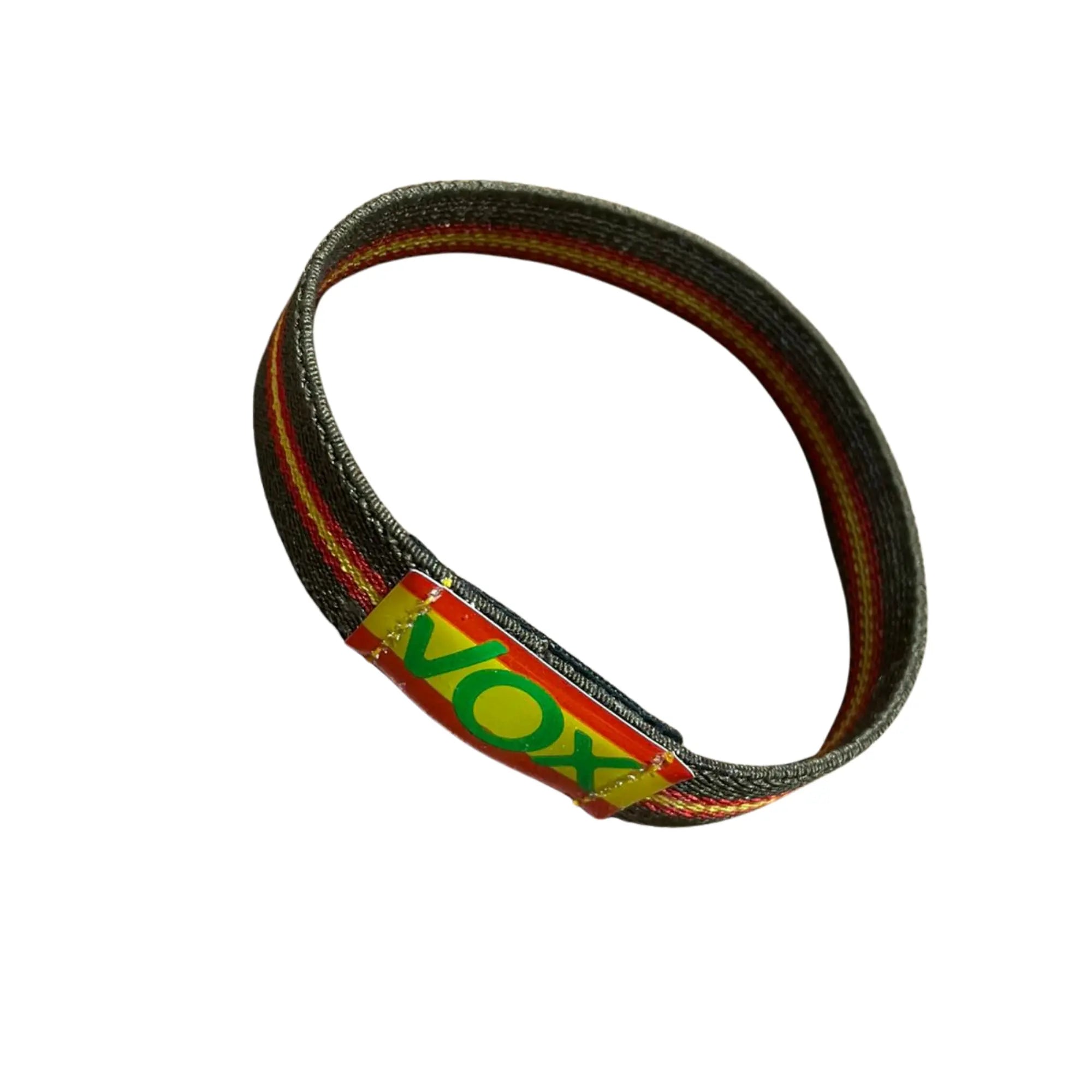 Comprar Lote VOX pulsera elástica y llavero Táctico La Flamenca de Borgoña Bandera España
