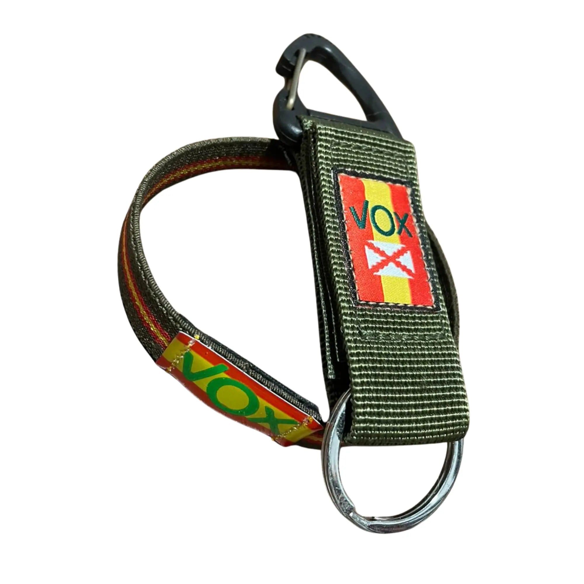 Comprar Lote VOX pulsera elástica y llavero Táctico La Flamenca de Borgoña Bandera España