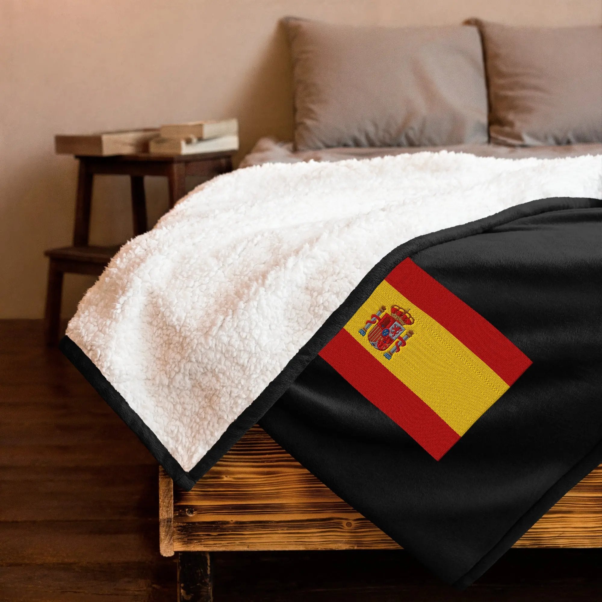 Comprar Manta borreguillo premium Bandera España La Flamenca de Borgoña Bandera España