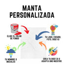 Comprar Manta polar Personalizada La Flamenca de Borgoña, Bandera de España, Cruz de Borgoña, Patricia Muñoz, VOX, Santiago Abascal 