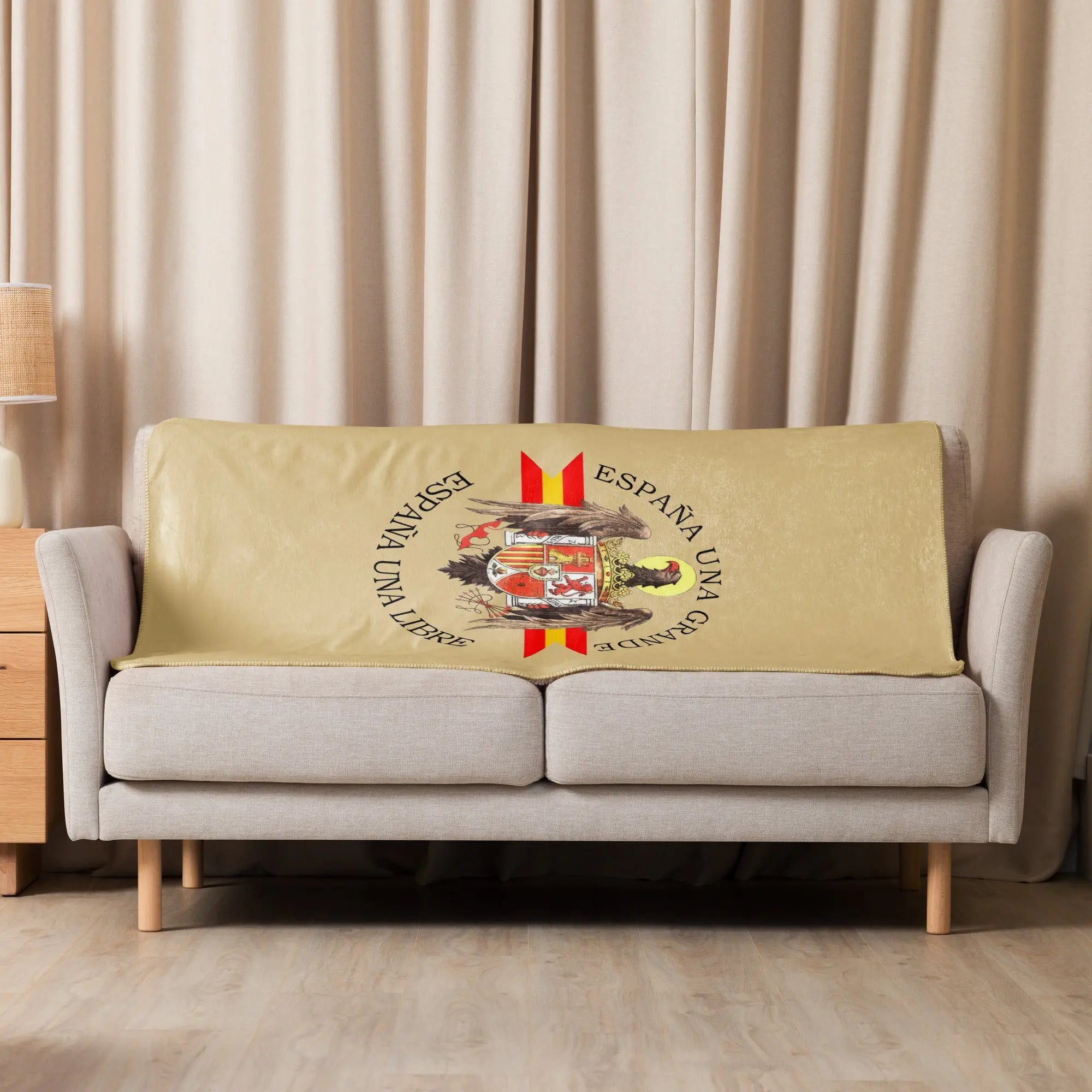 Comprar Manta sherpa Águila San Juan - camel La Flamenca de Borgoña Bandera España