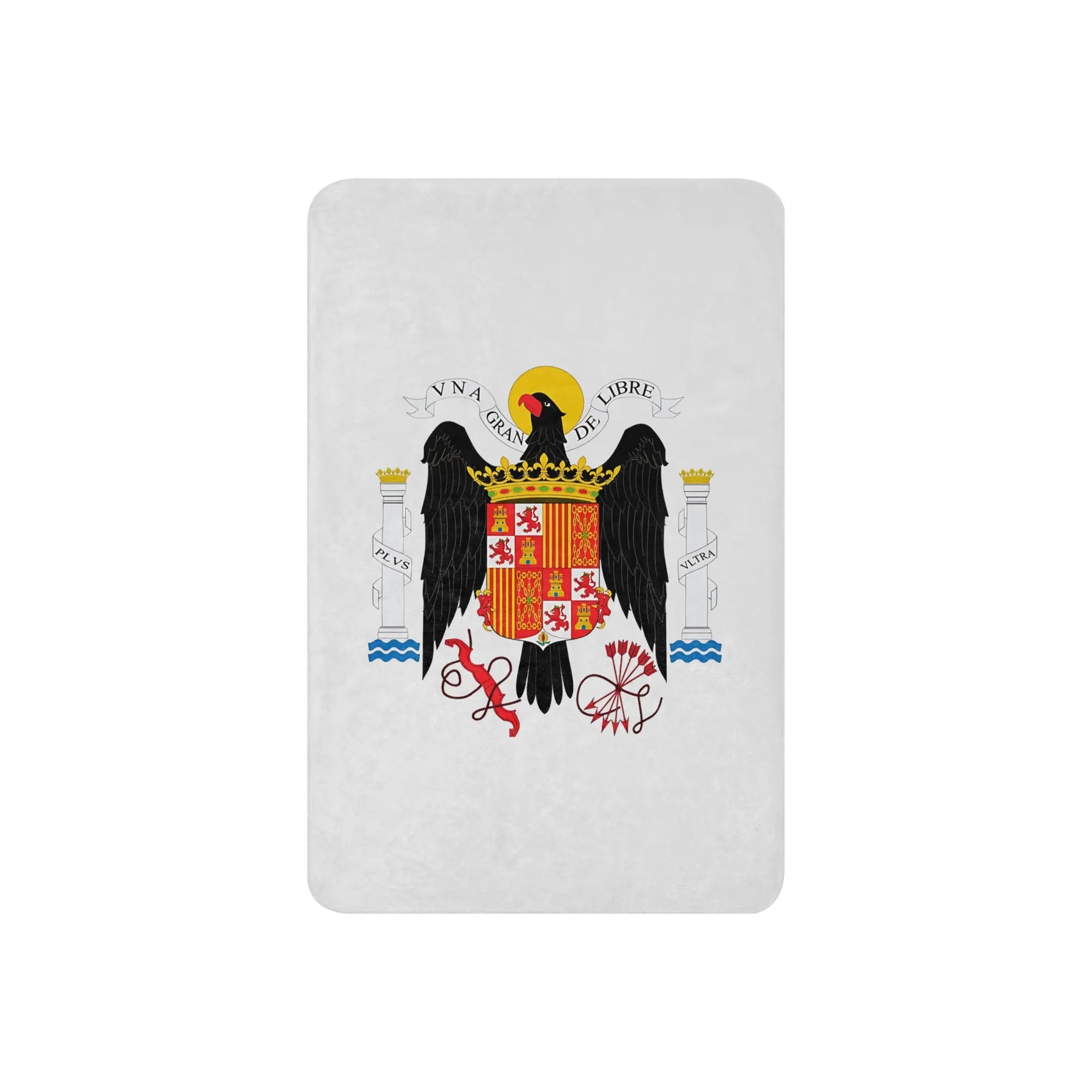 Comprar Manta sherpa Águila San Juan - gris La Flamenca de Borgoña Bandera España