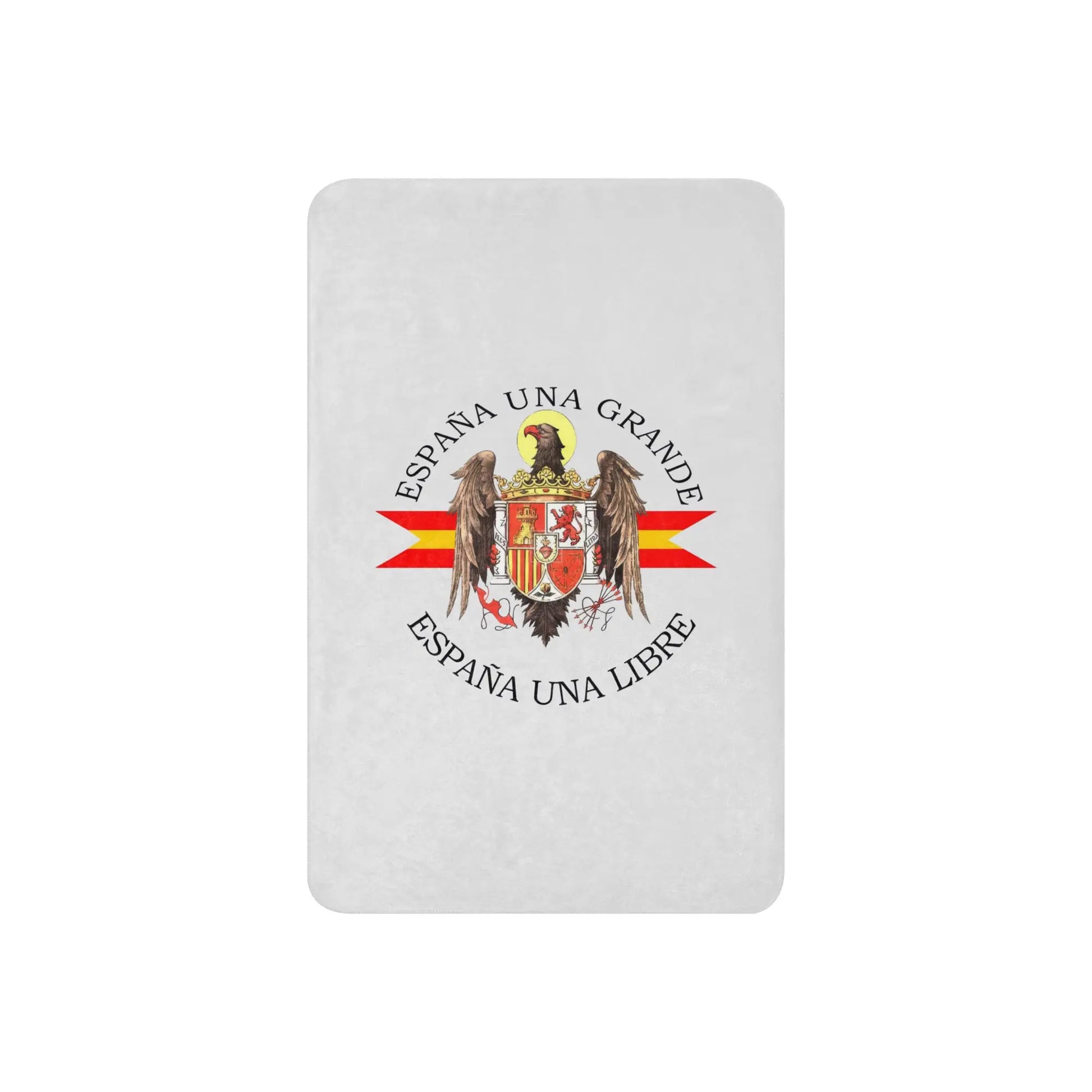 Comprar Manta sherpa Águila de San Juan - gris La Flamenca de Borgoña Bandera España