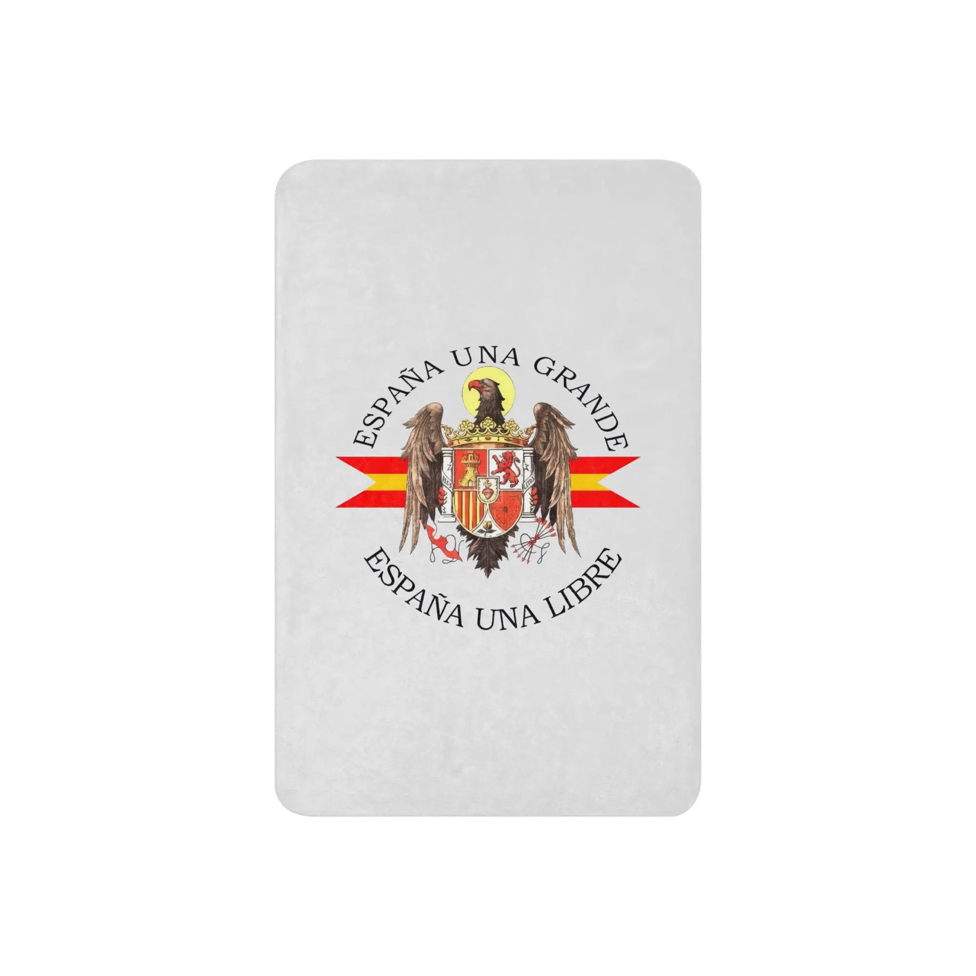 Comprar Manta sherpa Águila de San Juan - gris La Flamenca de Borgoña Bandera España