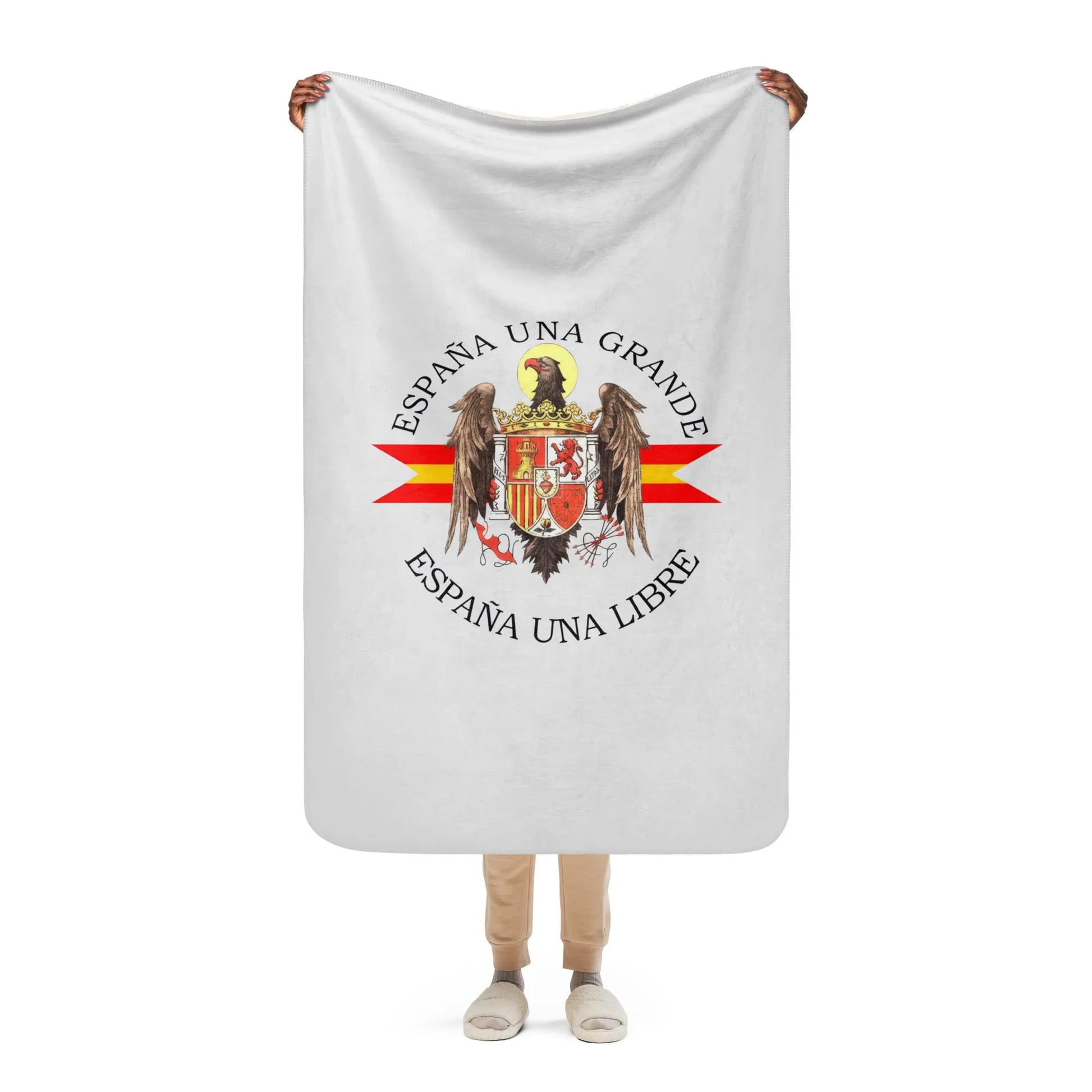 Comprar Manta sherpa Águila de San Juan - gris La Flamenca de Borgoña Bandera España