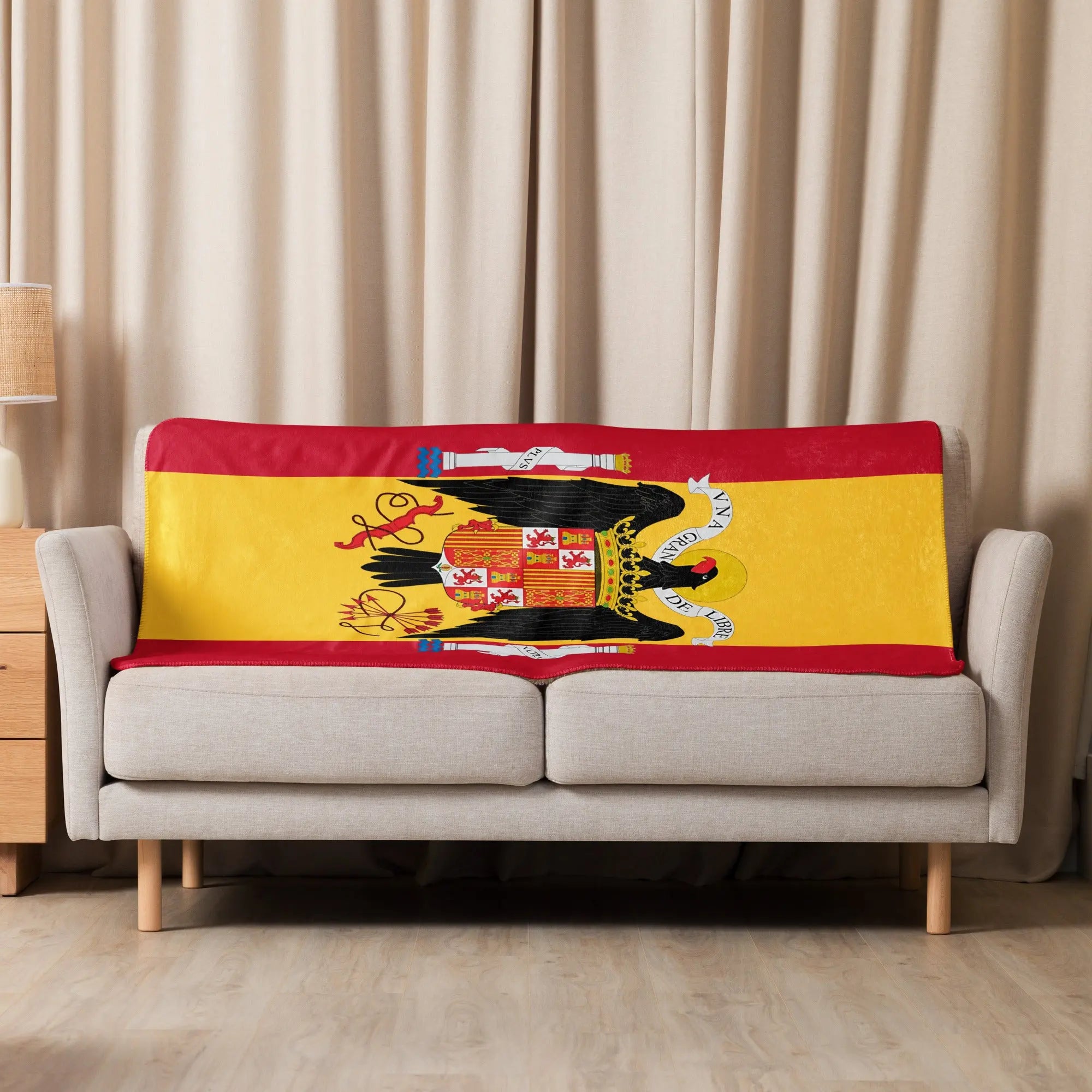 Comprar Manta sherpa Águila de San Juan y Bandera de España La Flamenca de Borgoña Bandera España