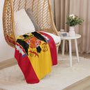 Comprar Manta sherpa Águila de San Juan y Bandera de España La Flamenca de Borgoña Bandera España