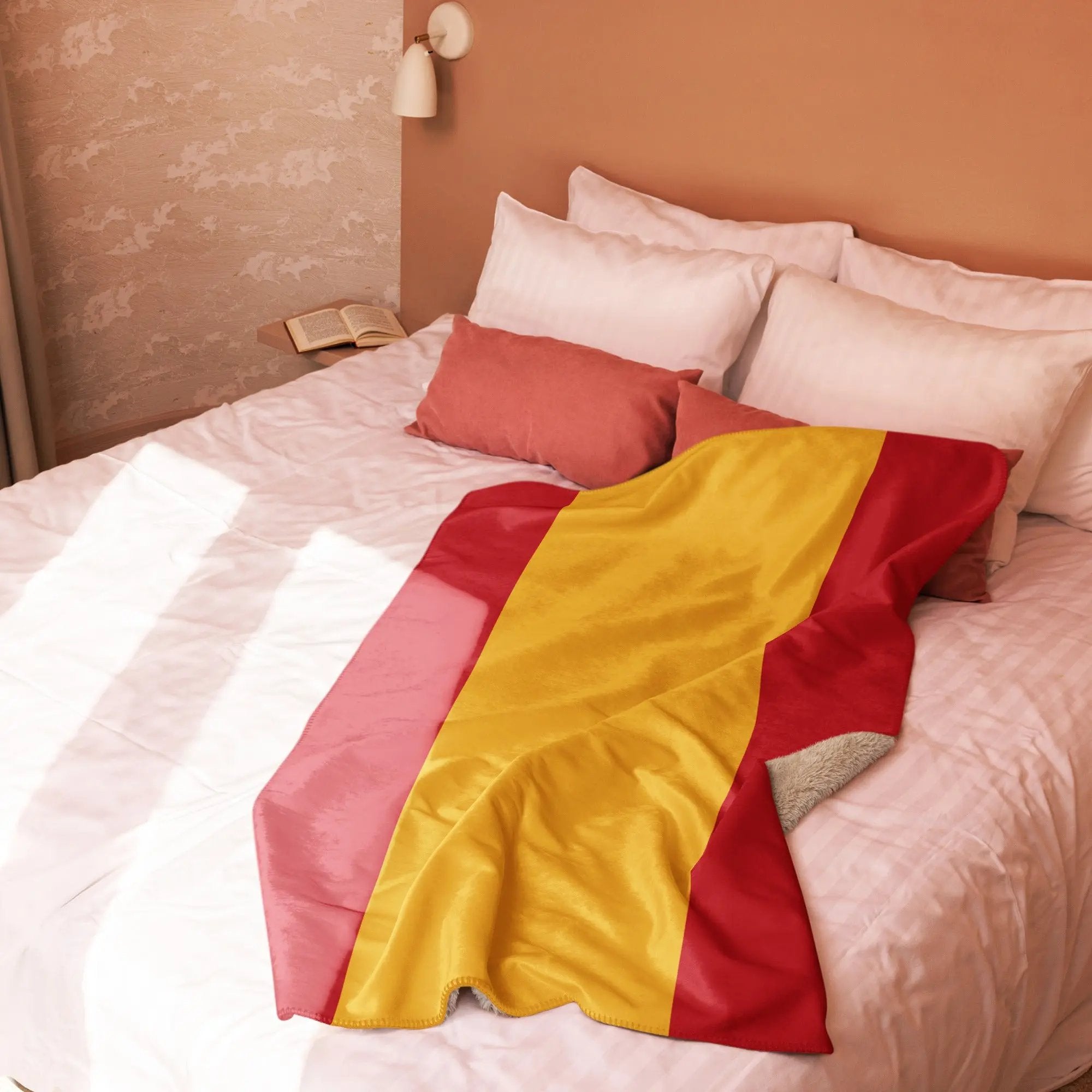 Comprar Manta sherpa Bandera España La Flamenca de Borgoña Bandera España