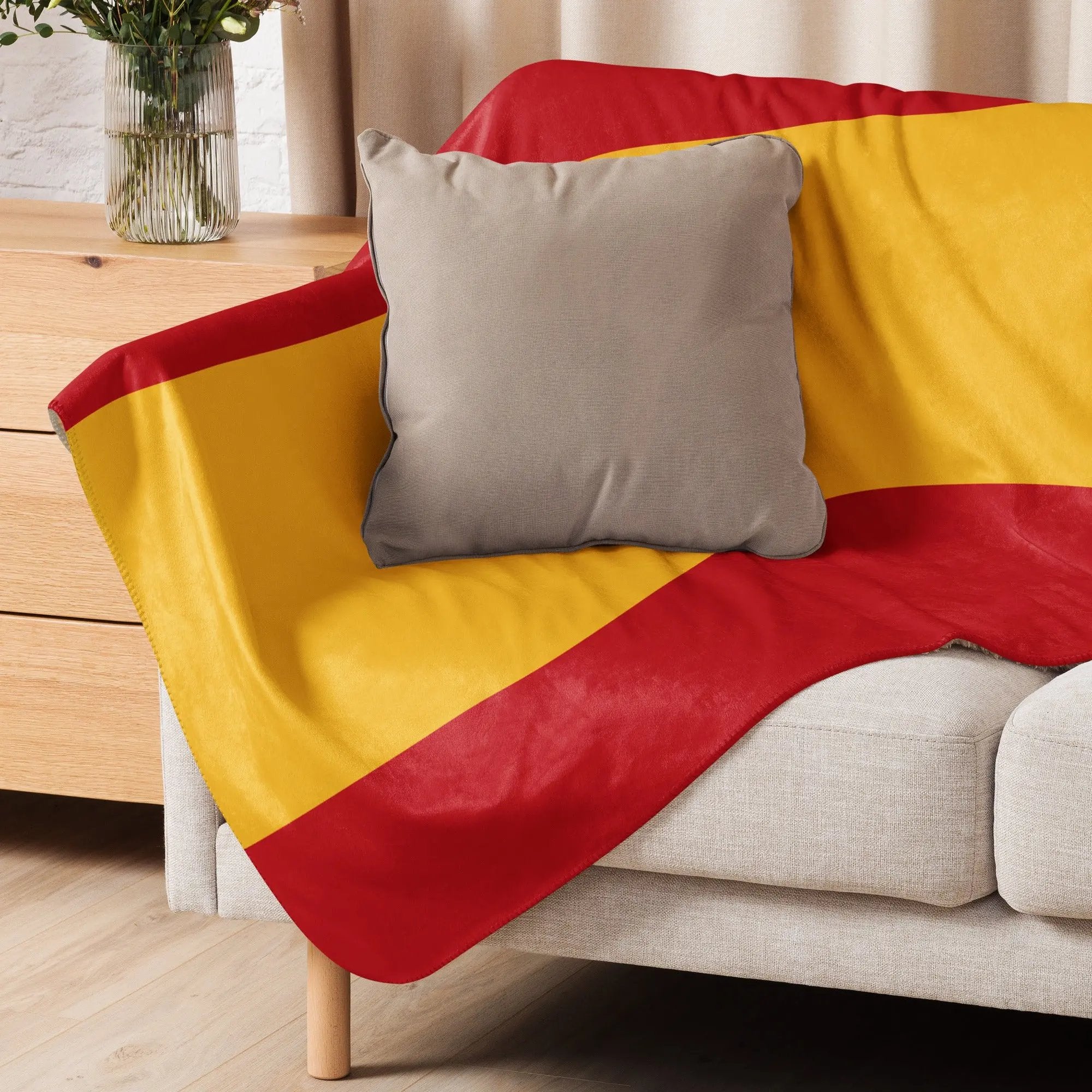 Comprar Manta sherpa Bandera España La Flamenca de Borgoña Bandera España