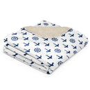 Comprar Manta sherpa Blanca Anclas La Flamenca de Borgoña, Bandera de España, Cruz de Borgoña, Patricia Muñoz, VOX, Santiago Abascal