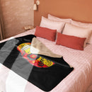 Comprar Manta sherpa Calavera La Flamenca de Borgoña, Bandera de España, Cruz de Borgoña, Patricia Muñoz, VOX, Santiago Abascal