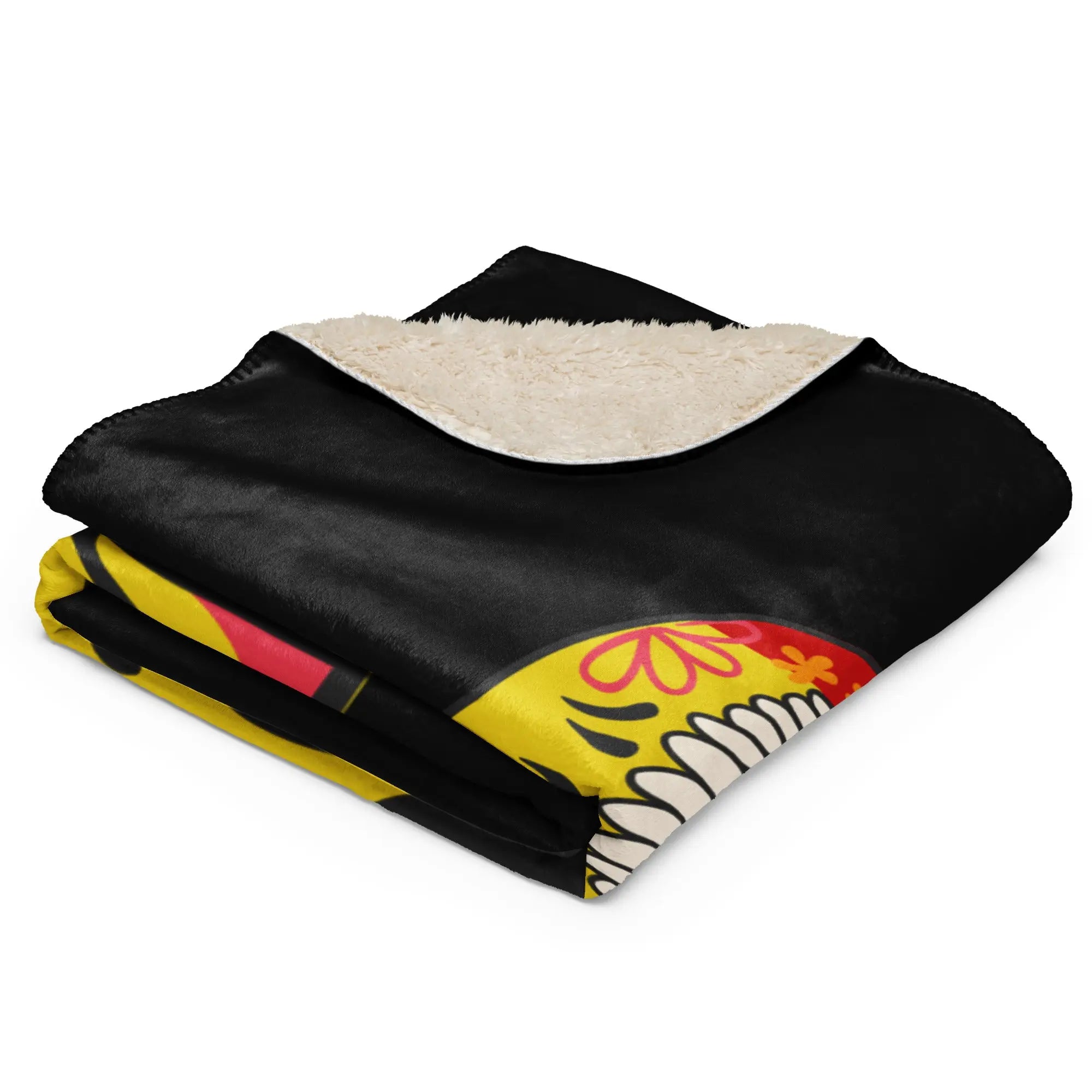 Comprar Manta sherpa Calavera La Flamenca de Borgoña, Bandera de España, Cruz de Borgoña, Patricia Muñoz, VOX, Santiago Abascal