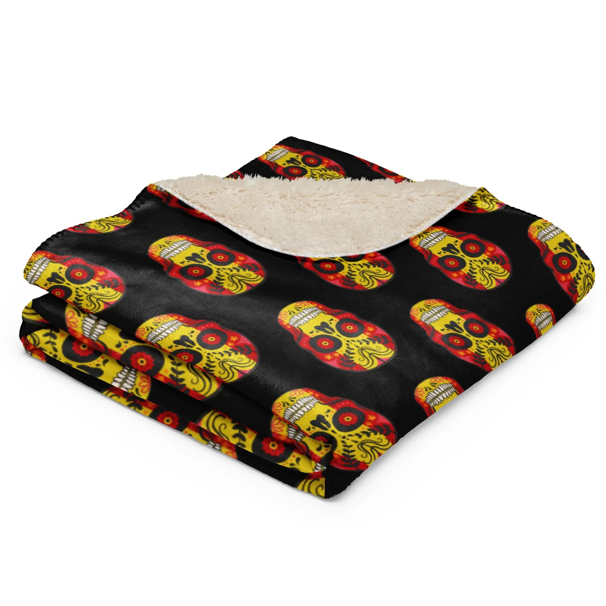 Comprar Manta sherpa Calavera mosaico La Flamenca de Borgoña, Bandera de España, Cruz de Borgoña, Patricia Muñoz, VOX, Santiago Abascal