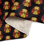 Comprar Manta sherpa Calavera mosaico La Flamenca de Borgoña, Bandera de España, Cruz de Borgoña, Patricia Muñoz, VOX, Santiago Abascal