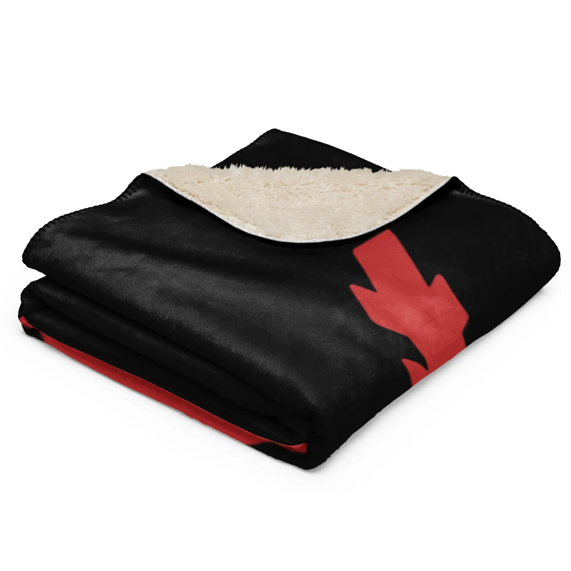 Comprar Manta sherpa Cruz Borgoña negro La Flamenca de Borgoña, Bandera de España, Cruz de Borgoña, Patricia Muñoz, VOX, Santiago Abascal