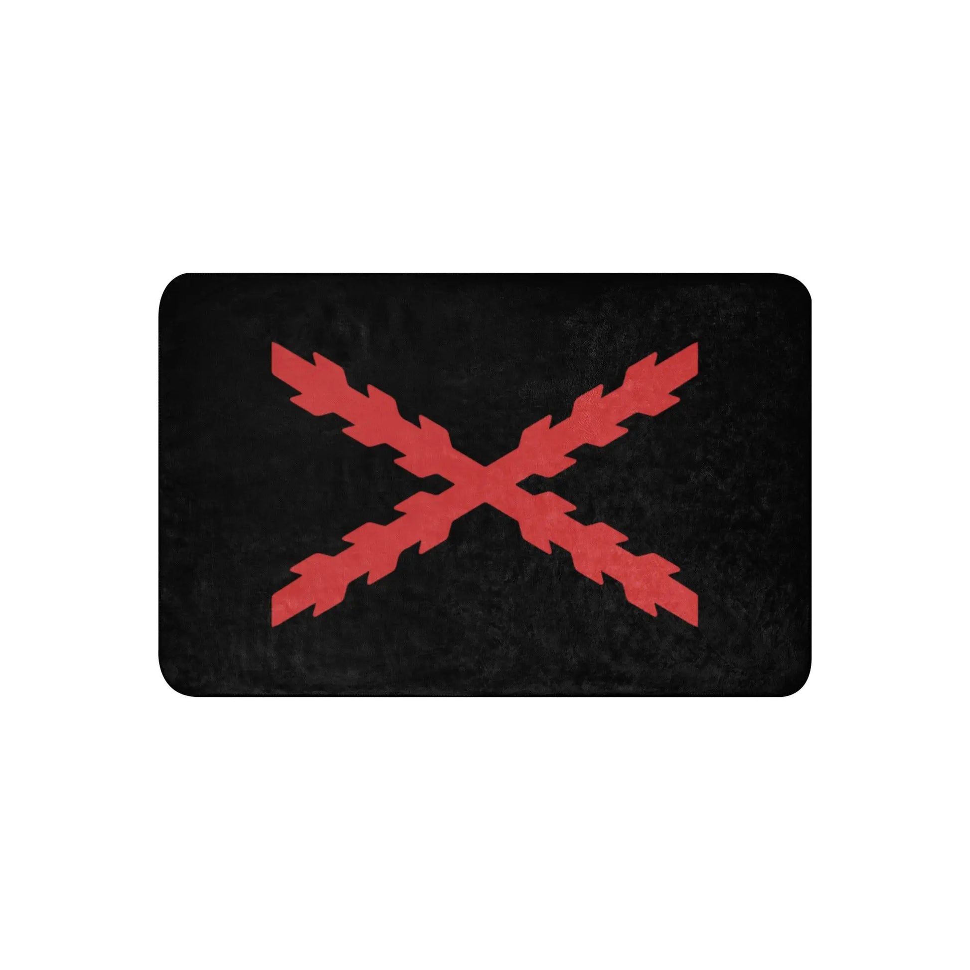 Comprar Manta sherpa Cruz Borgoña negro La Flamenca de Borgoña, Bandera de España, Cruz de Borgoña, Patricia Muñoz, VOX, Santiago Abascal