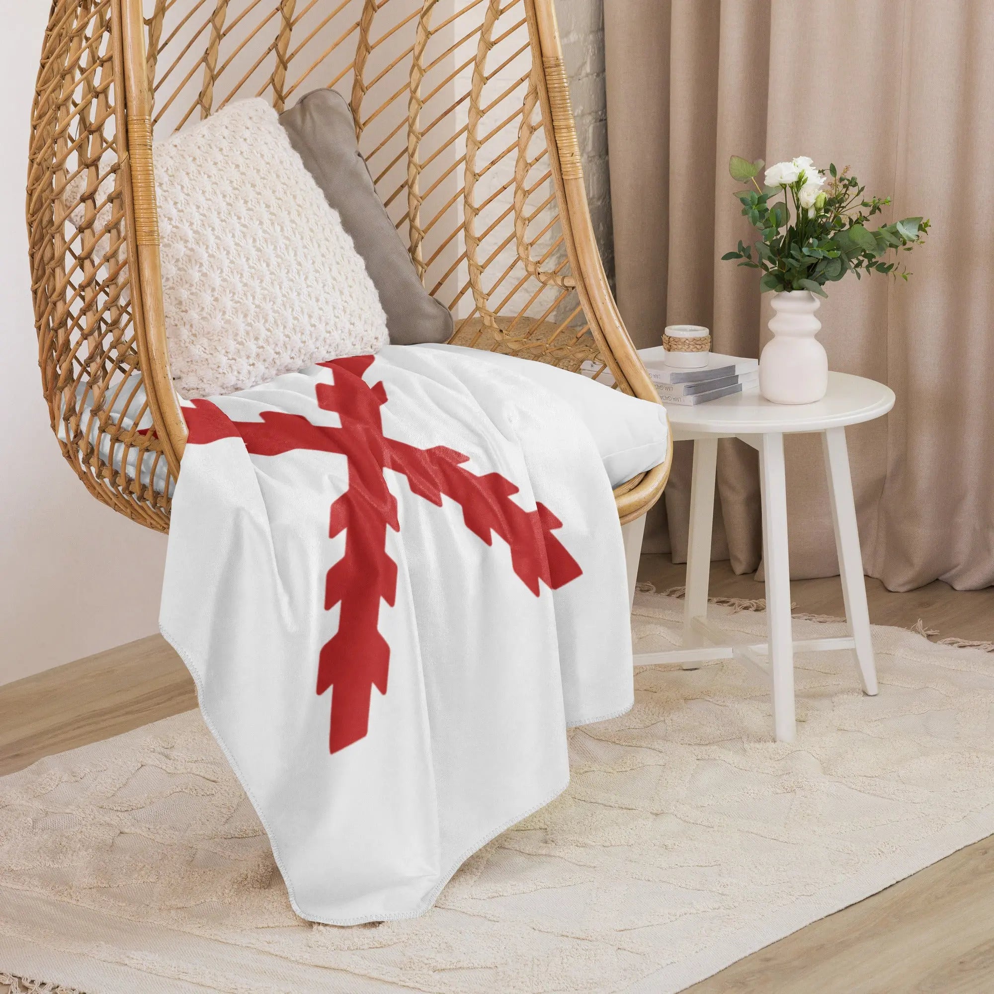 Comprar Manta sherpa Cruz de Borgoña La Flamenca de Borgoña, Bandera de España, Cruz de Borgoña, Patricia Muñoz, VOX, Santiago Abascal