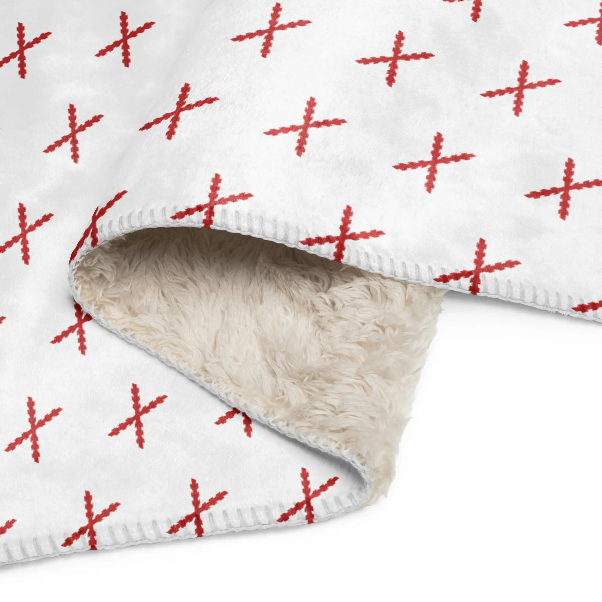 Comprar Manta sherpa Cruz de Borgoña mosaico blanco La Flamenca de Borgoña, Bandera de España, Cruz de Borgoña, Patricia Muñoz, VOX, Santiago Abascal